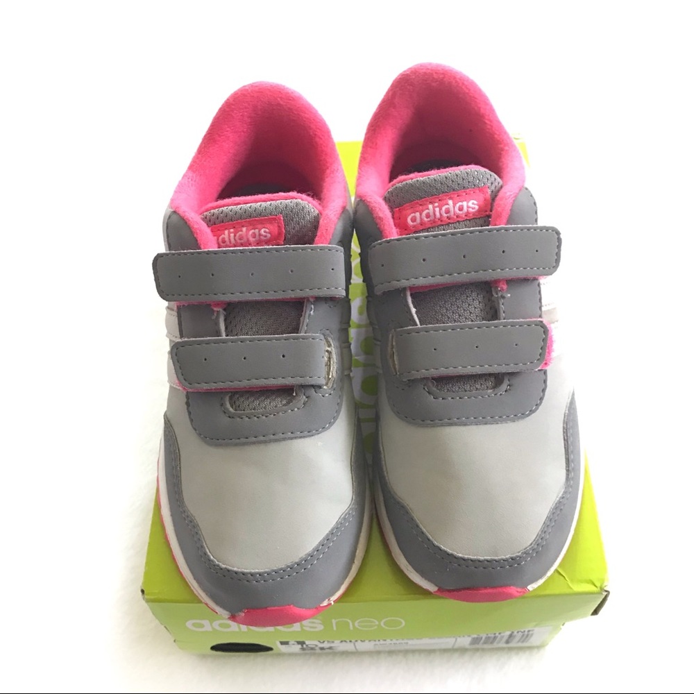 Adidas Neo Toddler Girl Velcro Shoes US Size 10